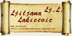 Ljiljana Lakićević vizit kartica